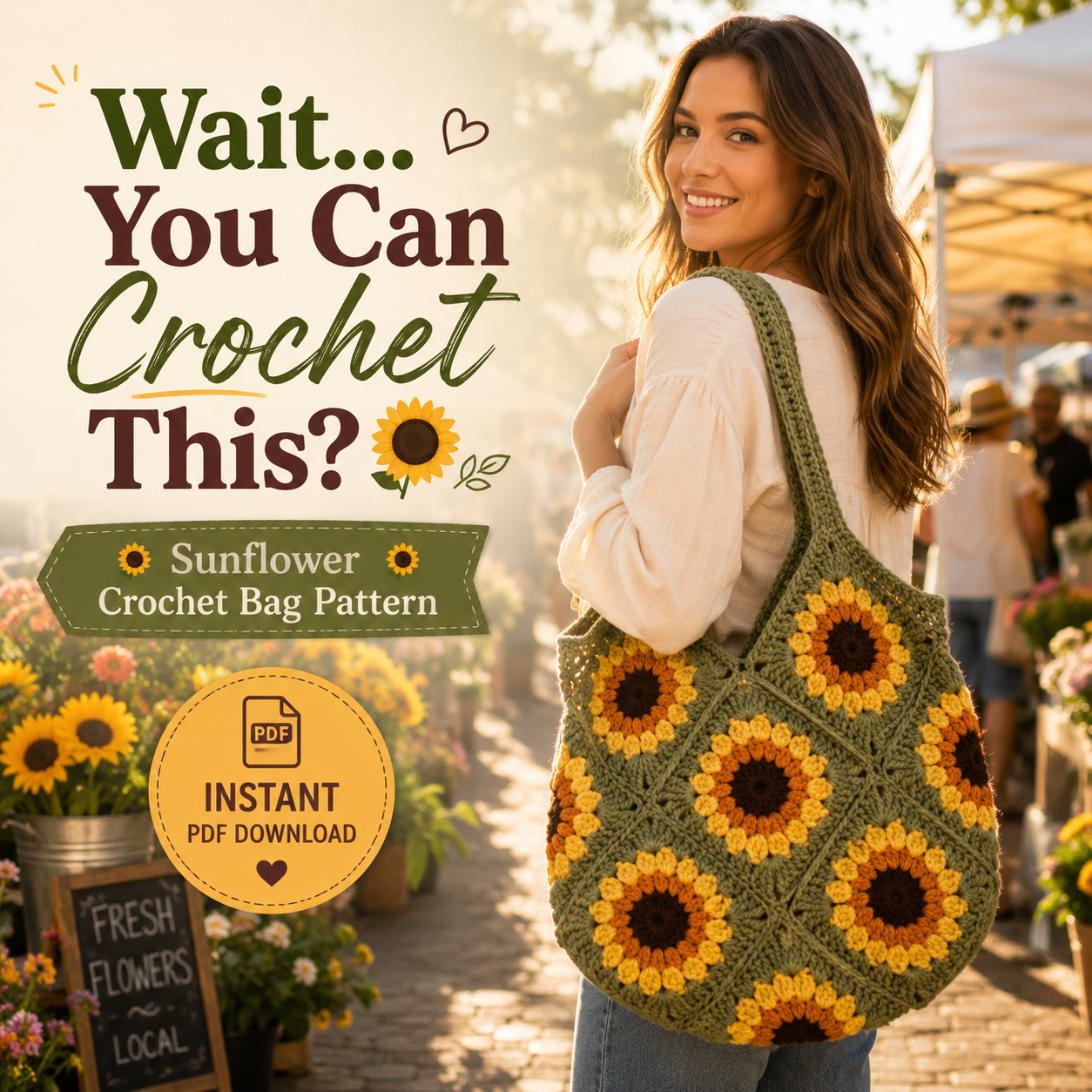 Sunflower Crochet Bag Pattern
