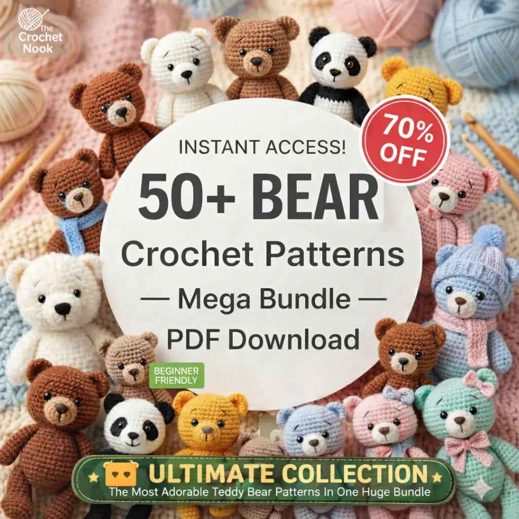 50+ Teddy Bear Crochet Patterns – Amigurumi Mega Bundle PDF