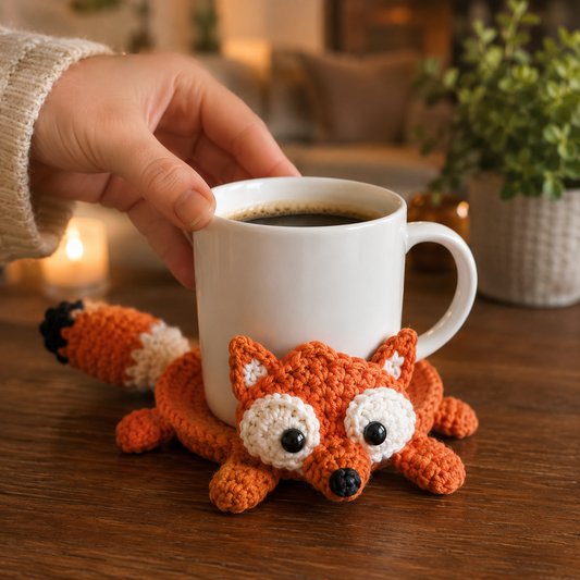 21-in-1 Pop-Up Animal Coaster Crochet Pattern Bundle PDF | Interactive Mug Rug Designs