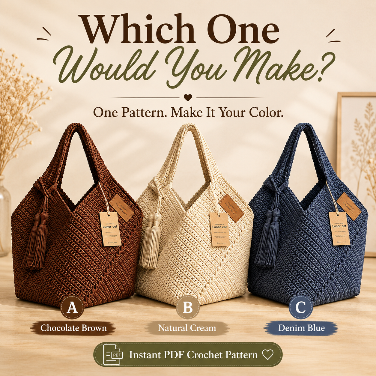 Reusable Crochet Tote Bag Pattern