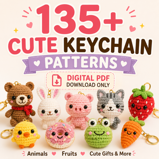 135 Keychain Amigurumi Crochet Pattern Bundle - The Crochet Nok