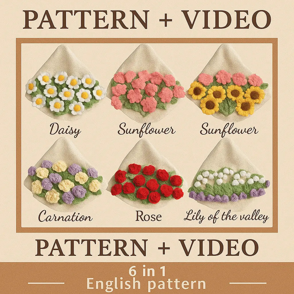 6 in 1 Crochet Flower Blanket PDF The Crochet Nook
