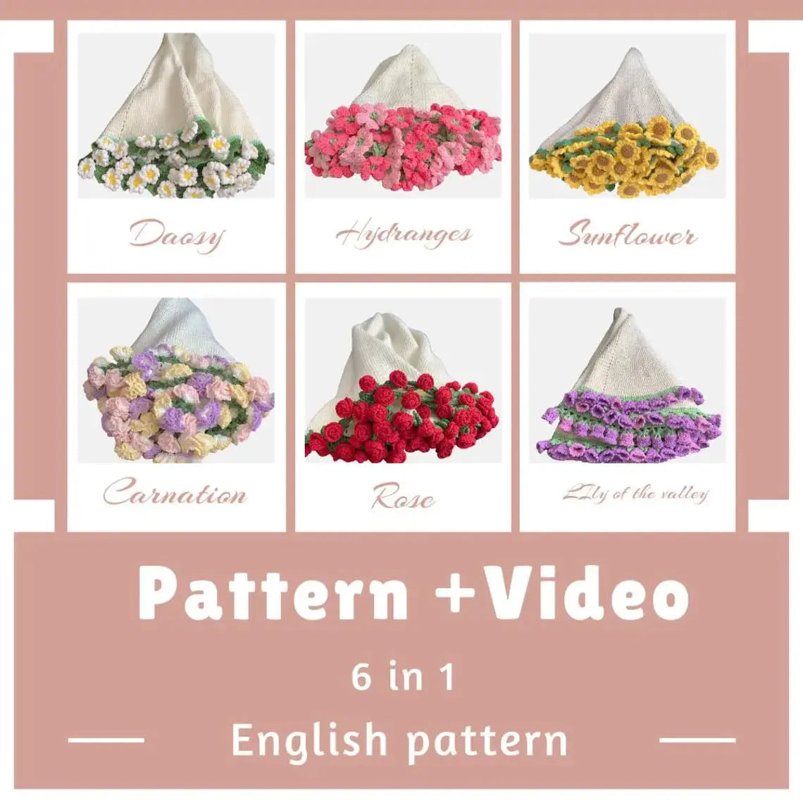 6 in 1 Crochet Flower Blanket PDF The Crochet Nook